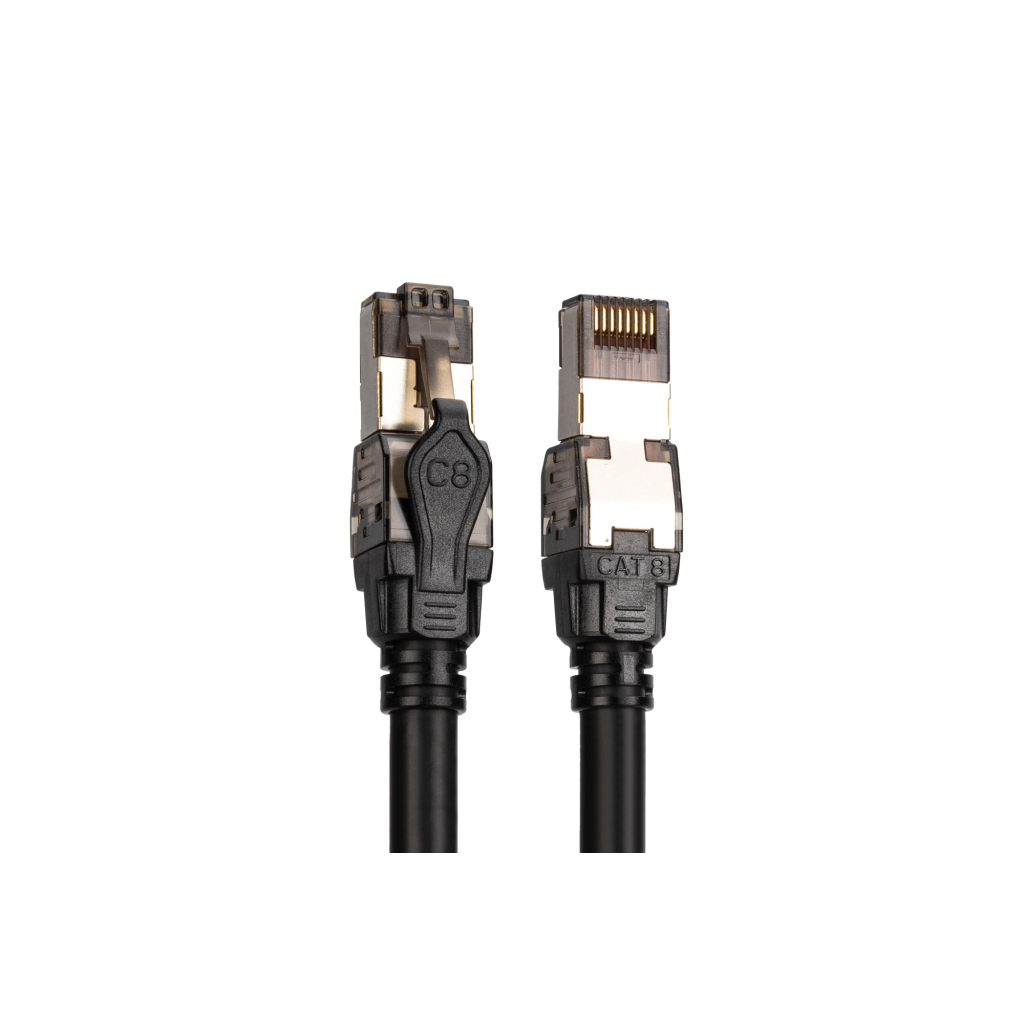 Патч-корд 1м, S/FTP, cat 8.1, AWG 24/7, LSZH, black Digitus (DK-1843-010) - зображення 2