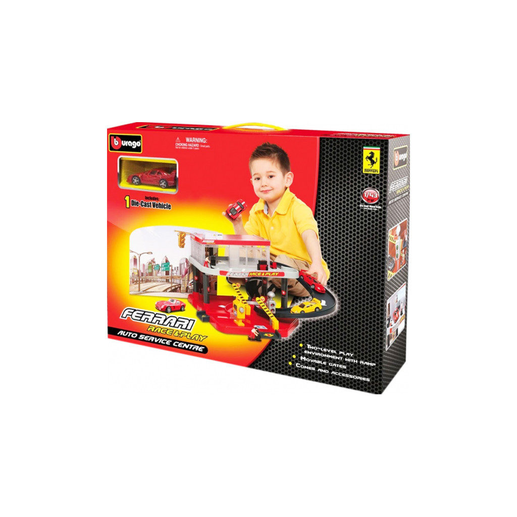 Ігровий набір Bburago Гараж Ferrari 2 рівня 1:43 (18-31231) - изображение 1