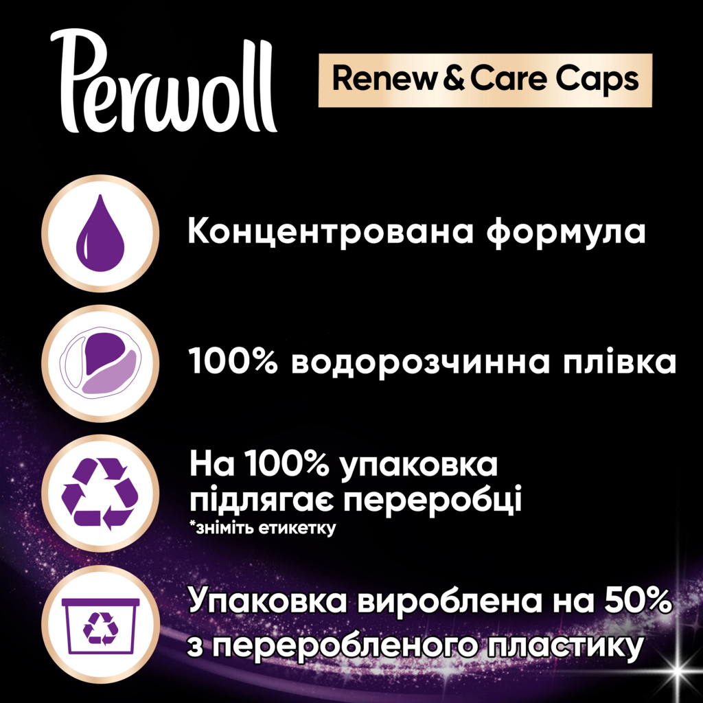 Капсули для прання Perwoll Renew Black для темних та чорних речей 42 шт. (9000101575545) - зображення 4