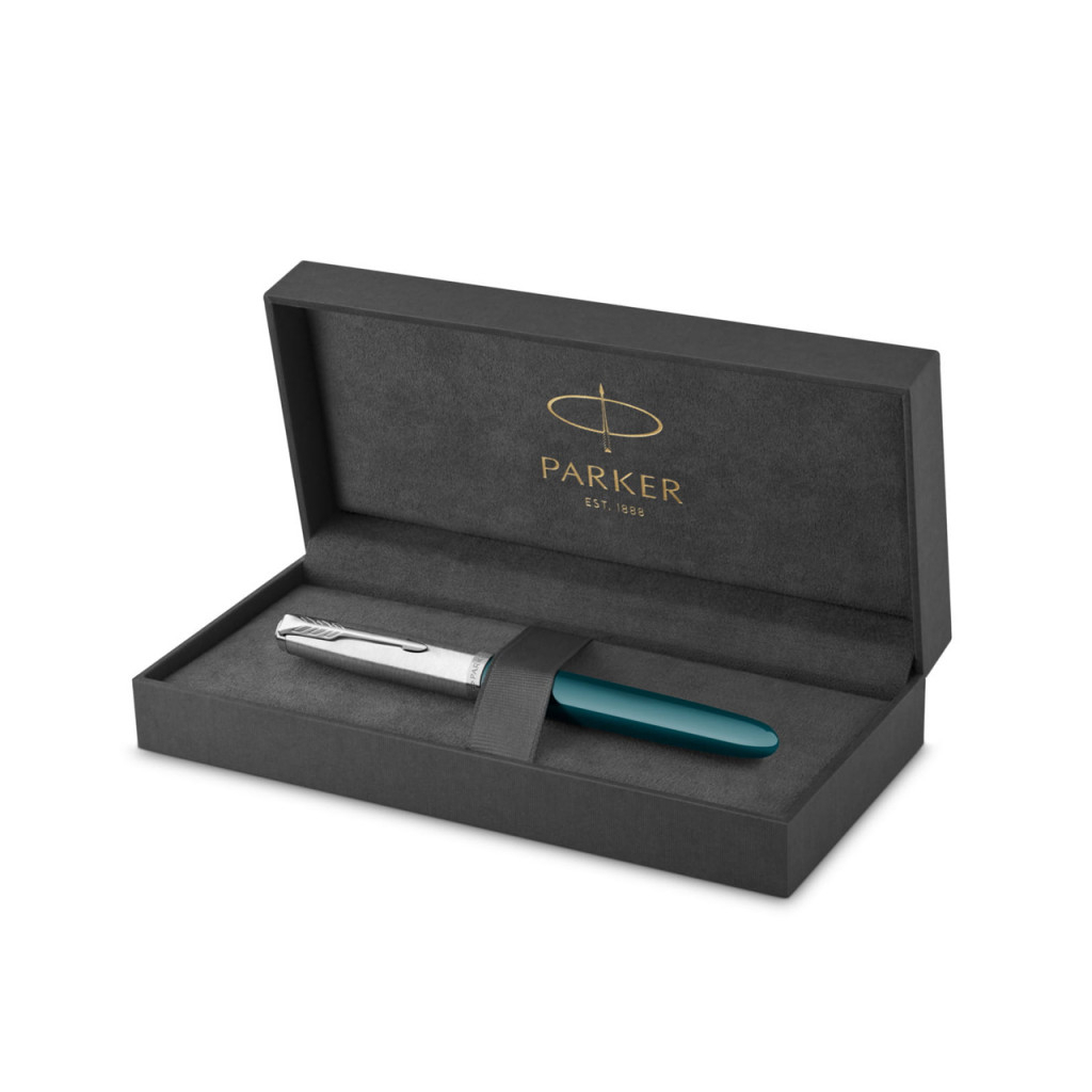 Ручка пір'яна Parker PARKER 51 Teal Blue CT FP F (55 311) - зображення 7