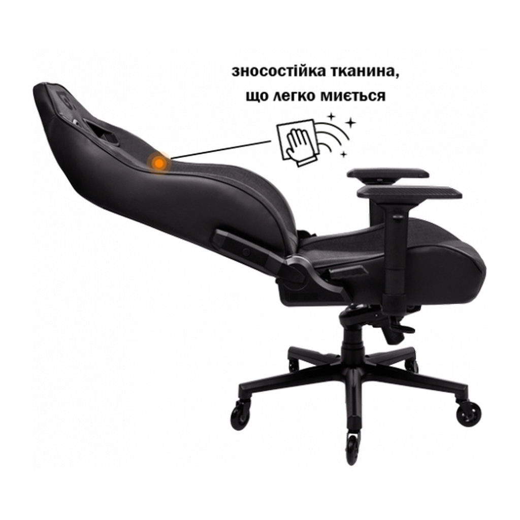 Крісло ігрове GT Racer X-8009 Dark Gray/Black (X-8009 Fabric Dark Gray/Black) - зображення 3