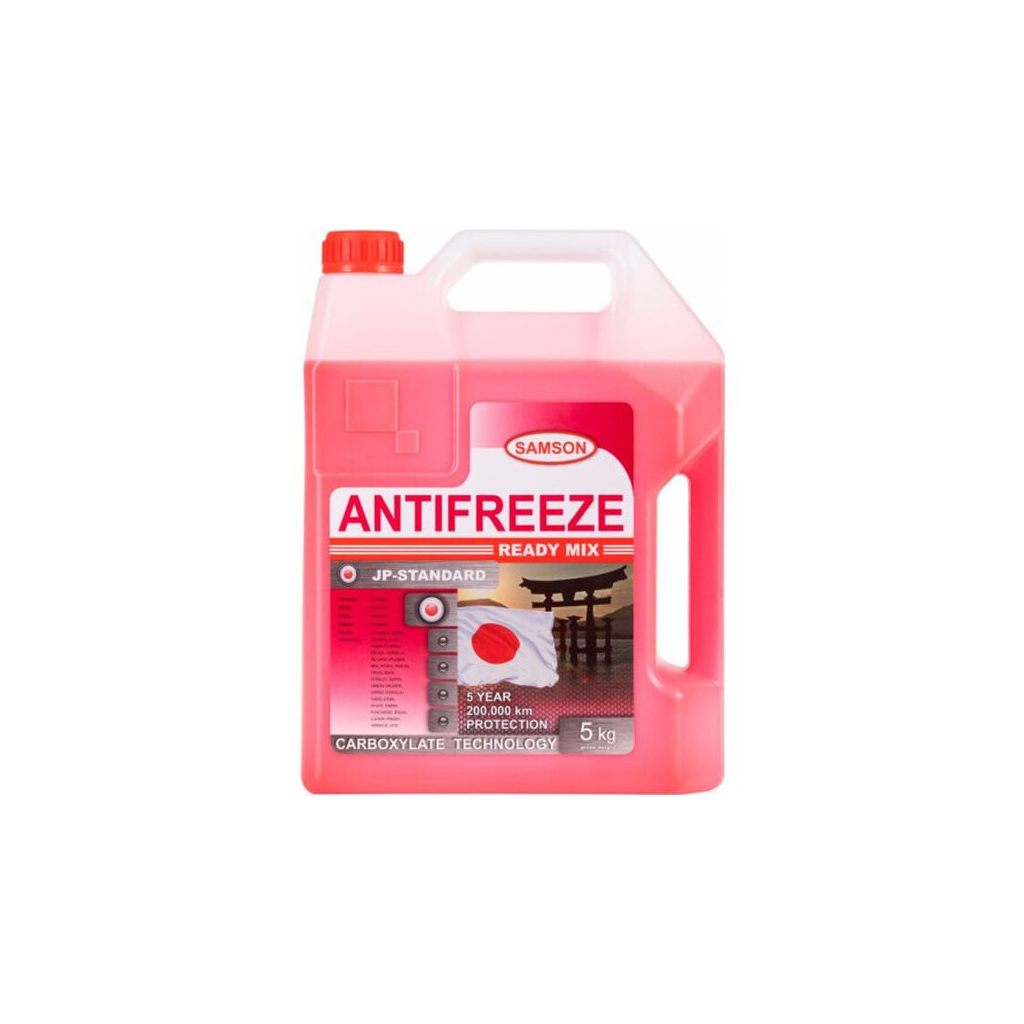Антифриз SAMSON JP-Standard RED (-40) 5кг. Carboxylate special Japan cars (803245) - зображення 1