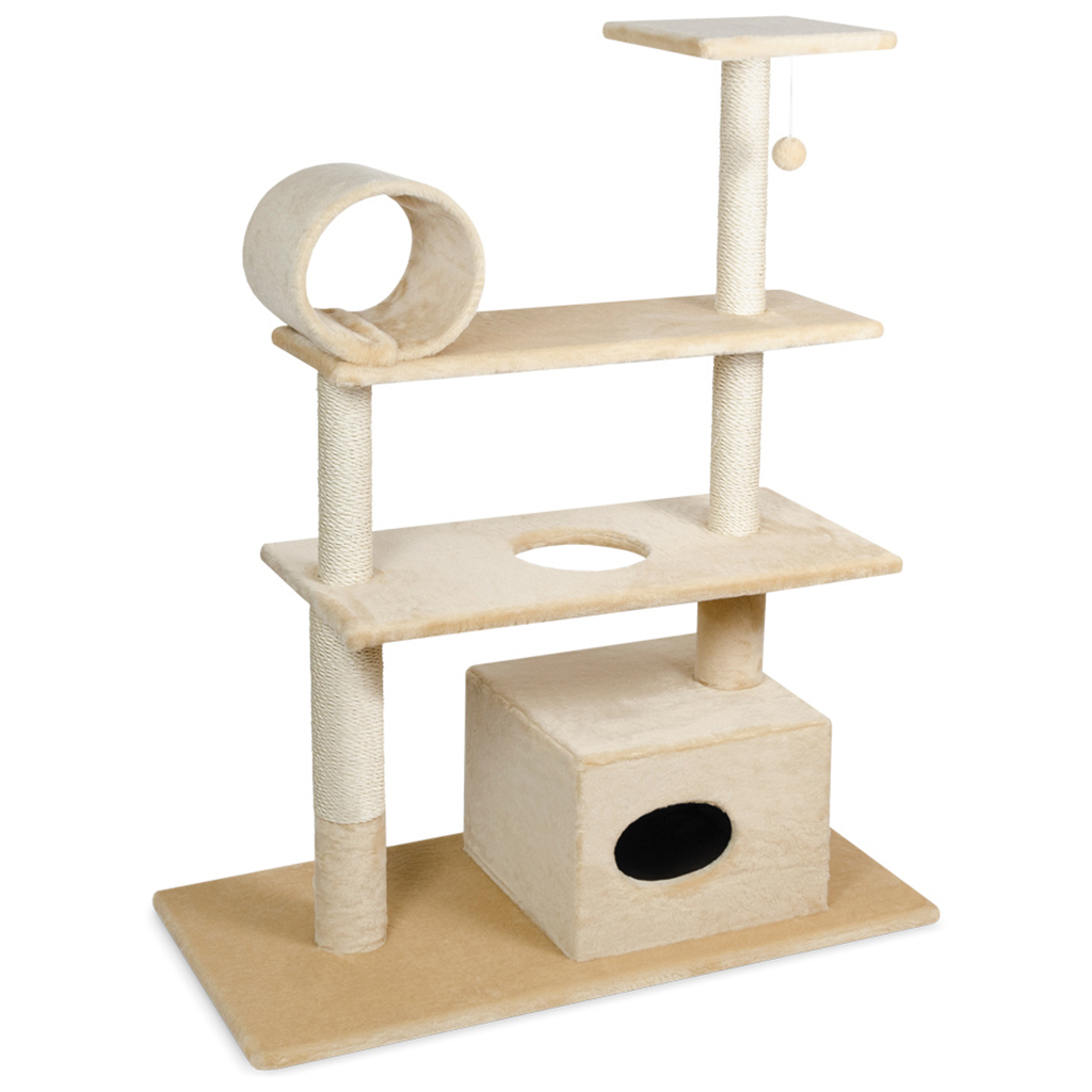 Дряпка (кігтеточка) для котів Природа Городок ДБ велика (бежева) (4820157403280) - зображення 1