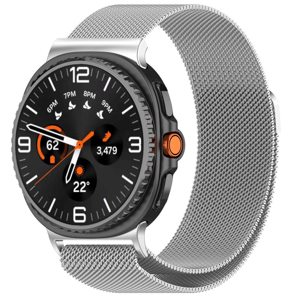 Ремінець до смарт-годинника Armorstandart Milanese Magnetic Samsung Watch 8 / 8 Classic (20x113 mm) Silver (ARM87361) - зображення 1