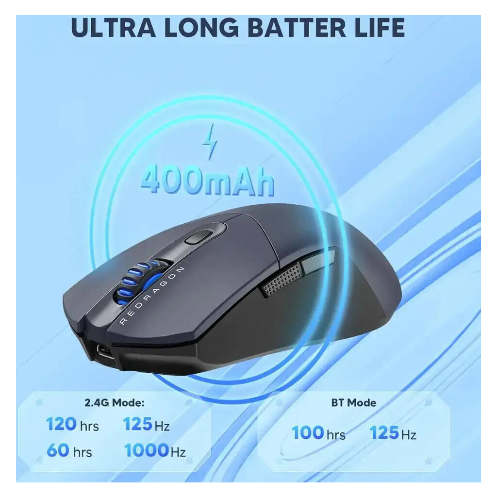 Мишка Redragon M917GB ST4R Pro Wireless/Bluetooth Black (72209) - зображення 5