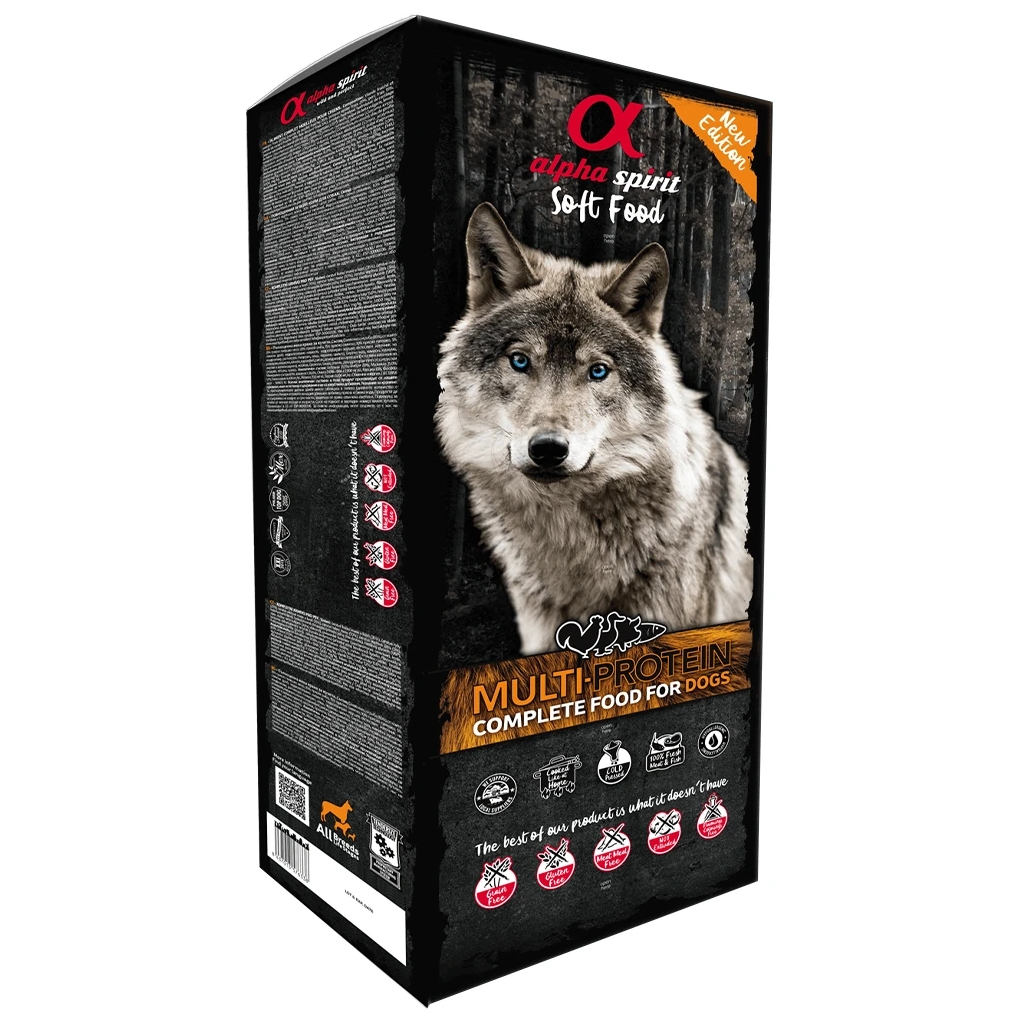Напіввологий корм для собак Alpha Spirit Semi-Moist Multi-protein Box 9 кг + консерва (8436586310134) - зображення 2