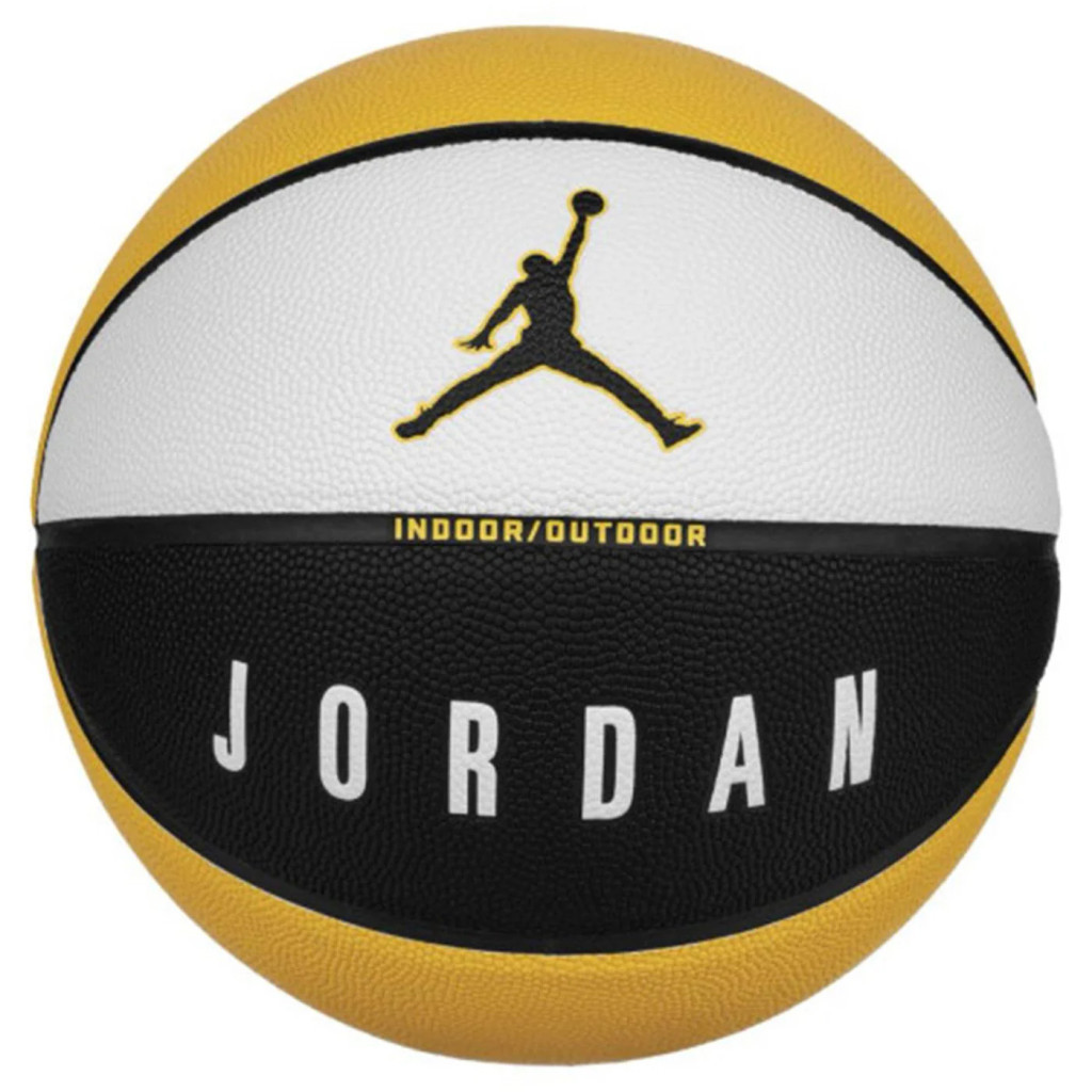 М'яч баскетбольний Nike Jordan Ultimate 2.0 8P Deflated білий, чорний, жовтий Уні 7 J.100.8254.153.07 (887791427540) - зображення 1