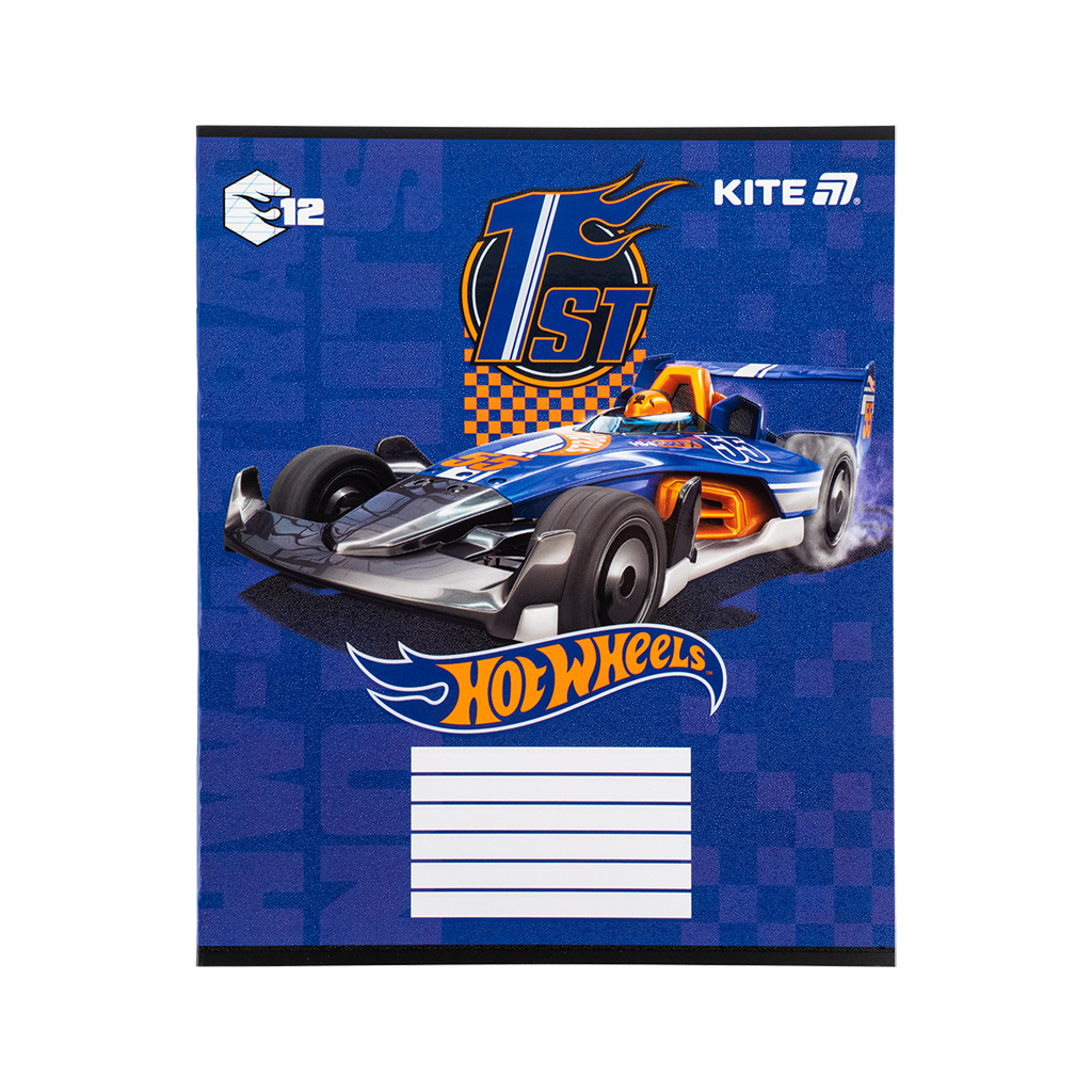 Зошит Kite Hot Wheels, 12 аркушів, коса лінія (HW25-235) - зображення 6