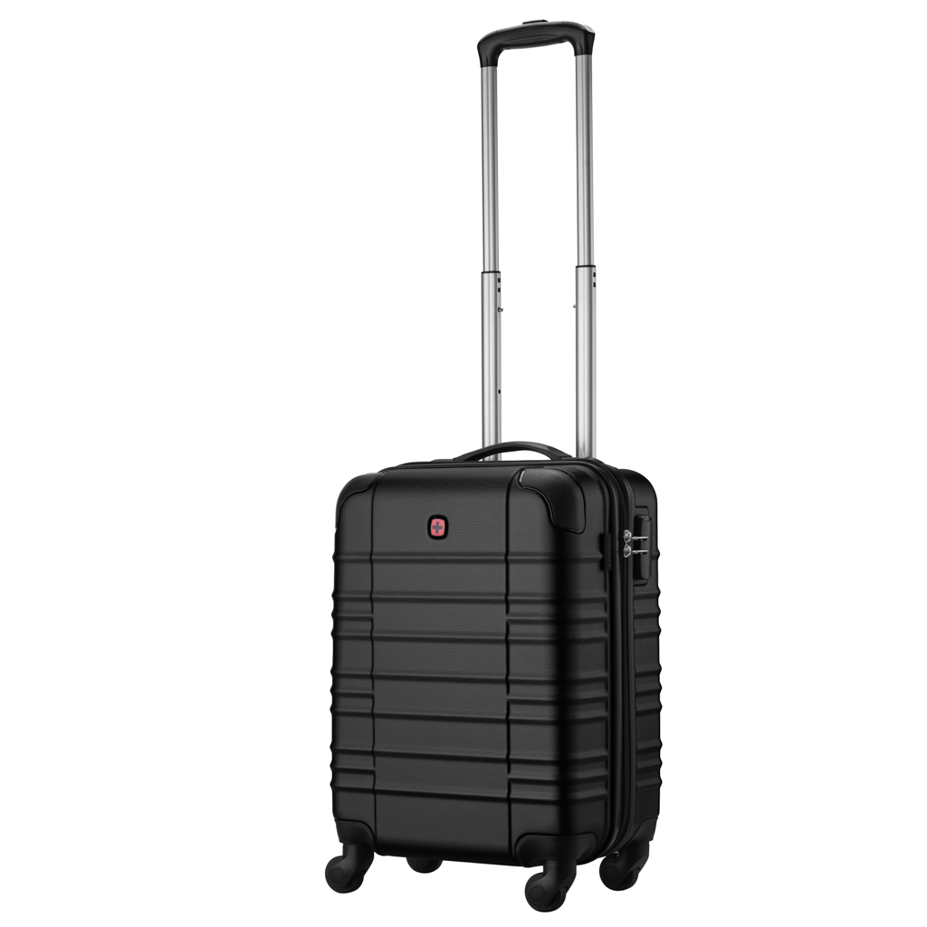 Валіза Wenger Amplar, мала, пластик, 4 колеса, чорна (653143) - зображення 1