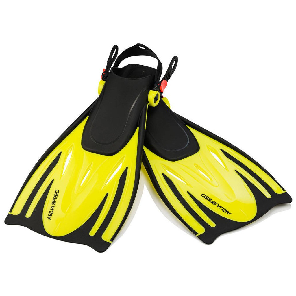 Ласти Aqua Speed Wombat Kid 528-18-2 чорний, жовтий 32-37 (5908217630353) - изображение 1