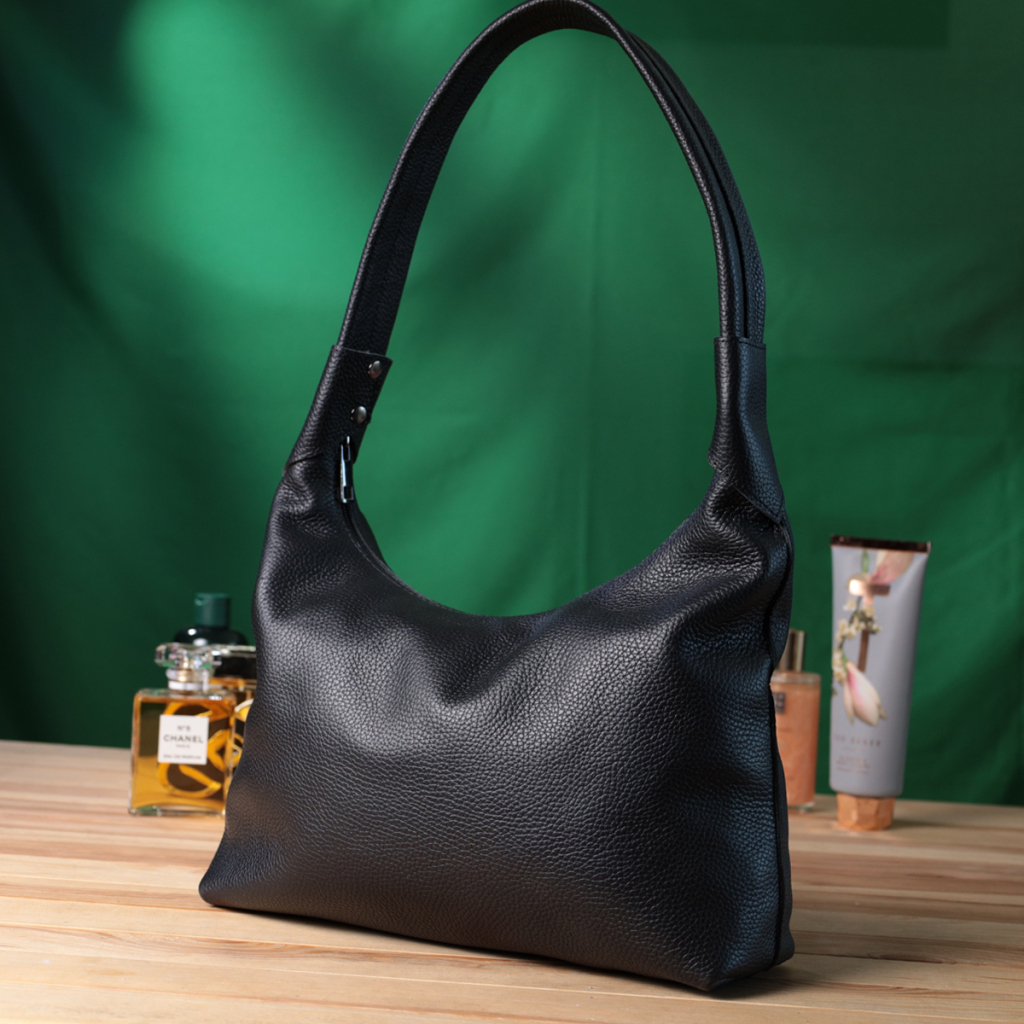 Сумка Shvigel З натуральної шкіри флотар Чорна (22827) - зображення 9