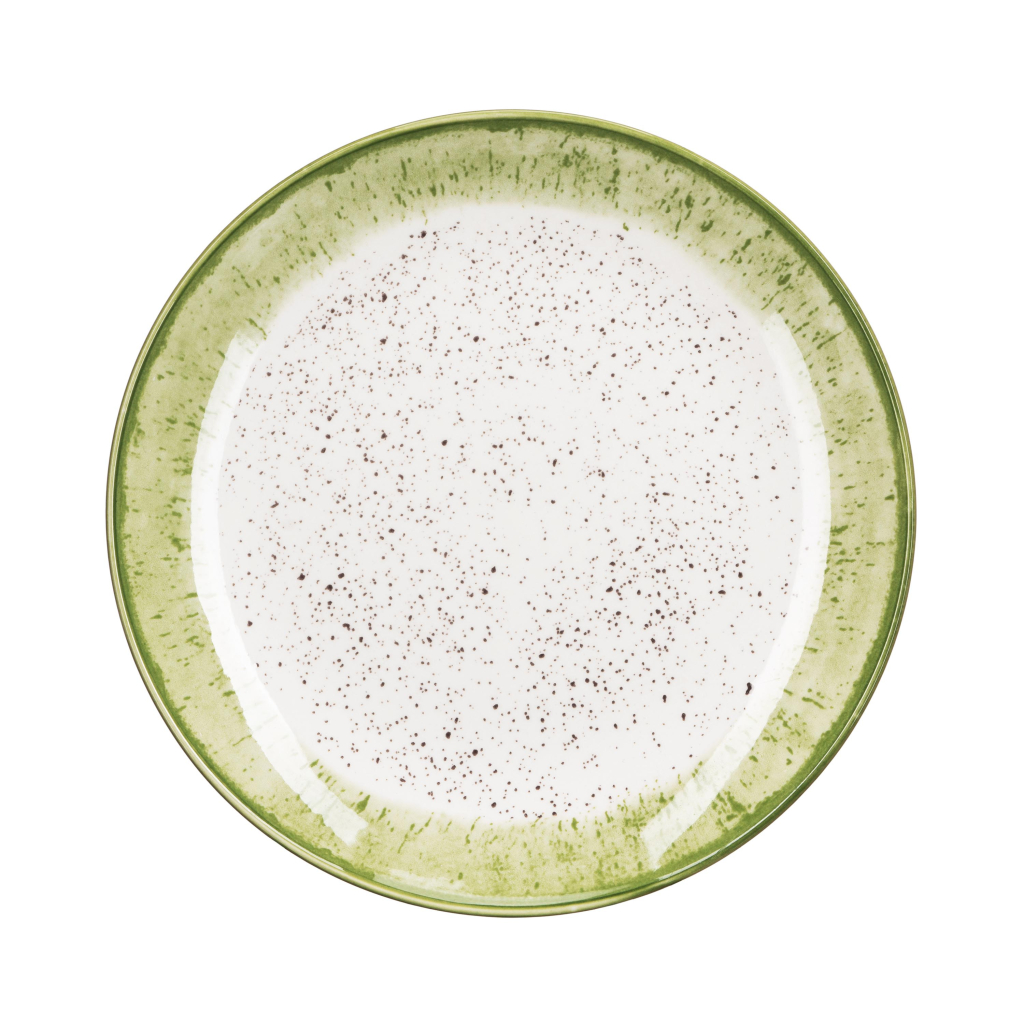 Тарілка Ardesto Siena, 19см, порцеляна, біло-зелений (AR2919SWG) - зображення 5