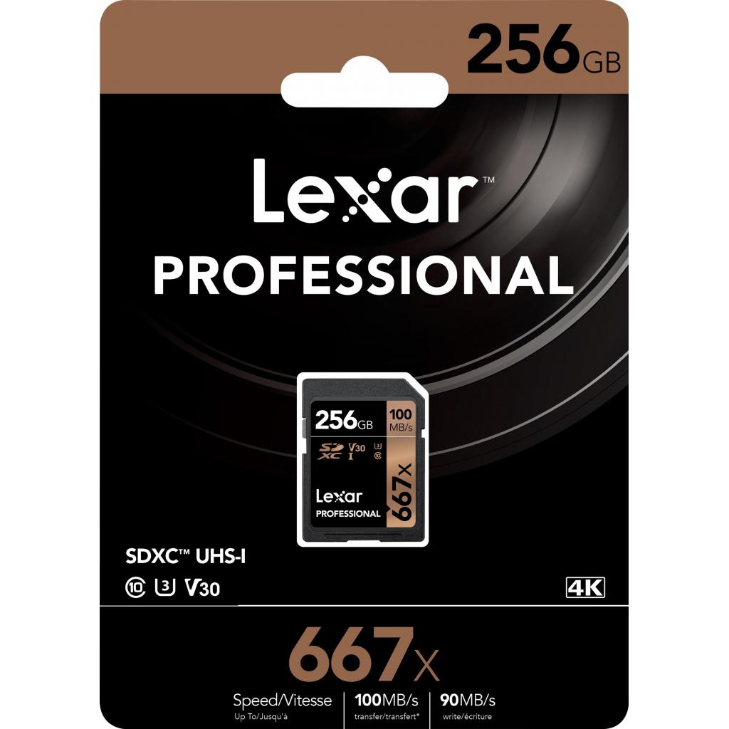 Карта пам'яті Lexar 256GB SDXC class 10 UHS-I U3 V30 667x Professional (LSD256B667) - зображення 3