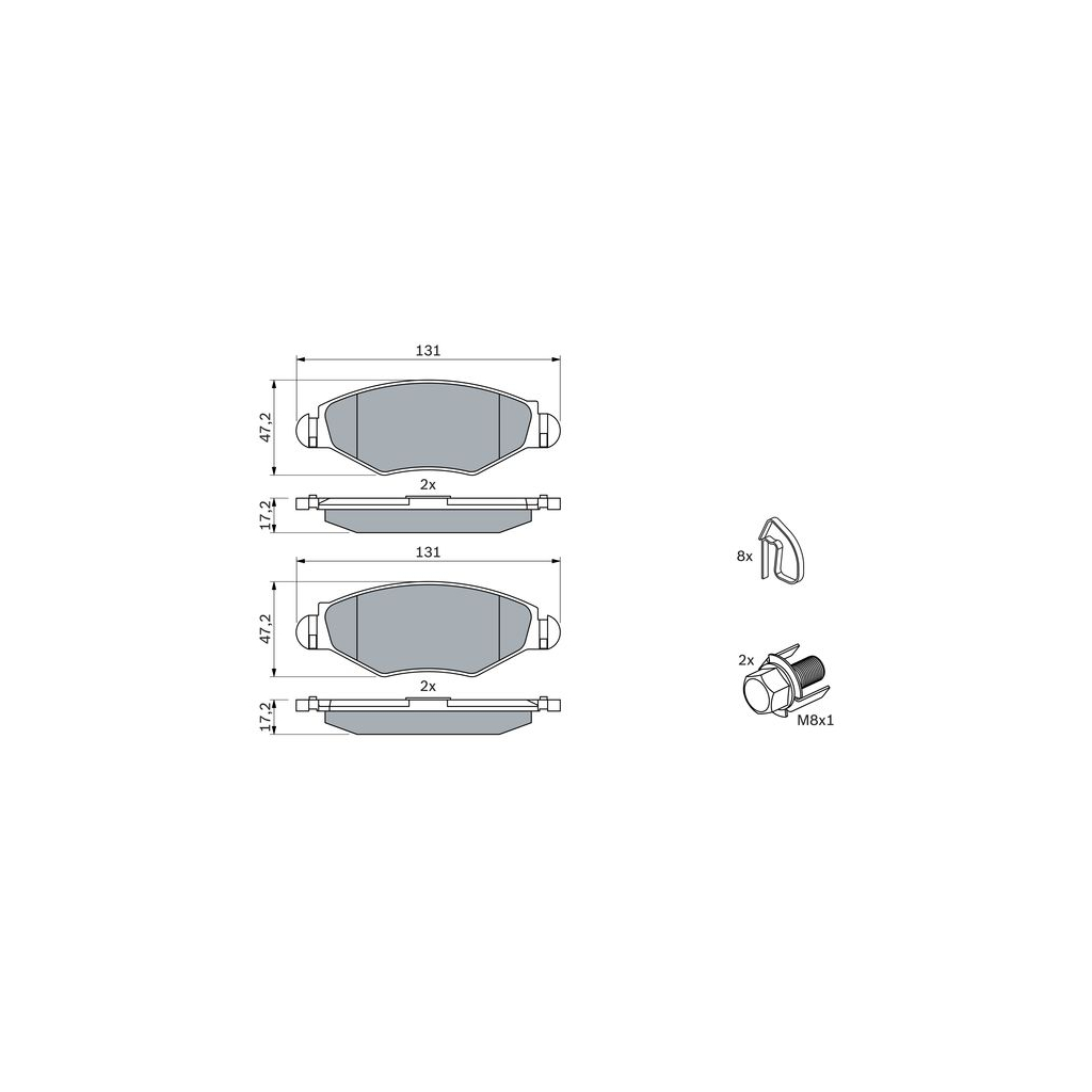Гальмівні колодки Bosch 0 986 494 039 - зображення 5