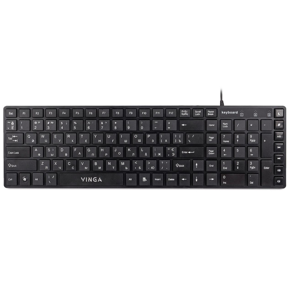 Клавіатура Vinga KB820BK - зображення 1
