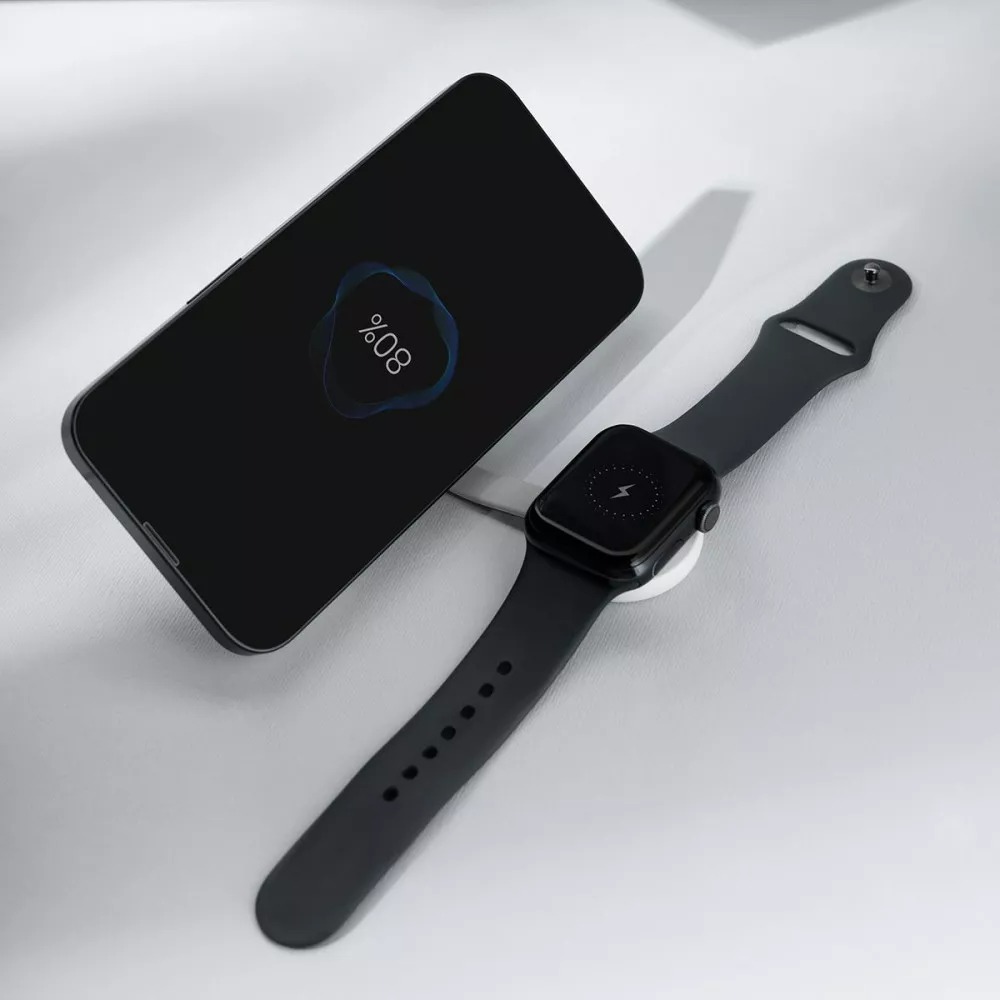 Бездротовий зарядний пристрій Proove Knocker 2 in 1 Qi2 15W White (WSPK15012002) - picture 4