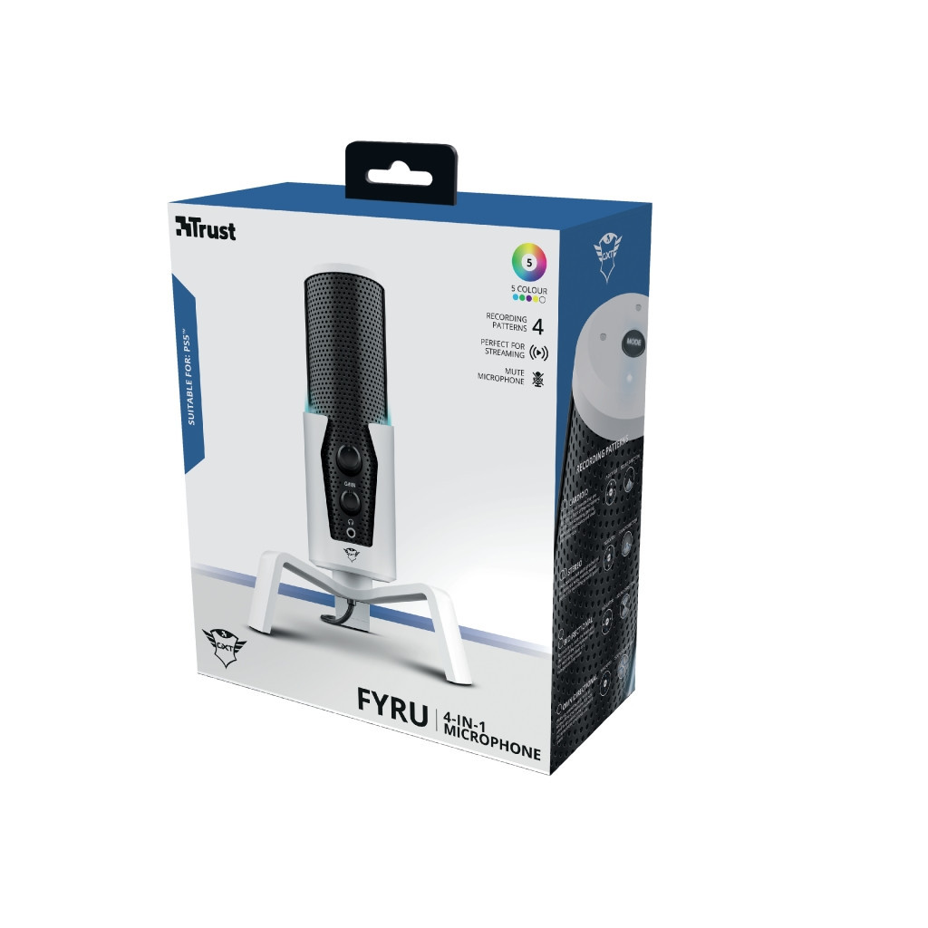 Мікрофон Trust GXT 258W Fyru USB 4-in-1 PS5 Compatible White (24257) - зображення 3