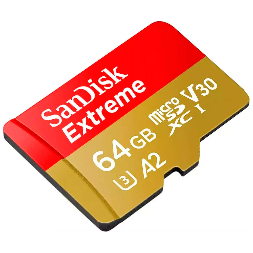 Карта пам'яті SanDisk 64GB microSD class 10 UHS-I Extreme For Action Cams and Dro (SDSQXAH-064G-GN6AA) - изображение 4