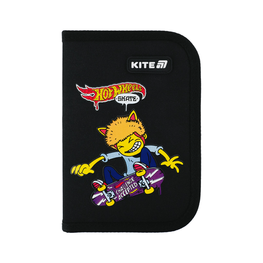 Пенал Kite 622-2 Hot Wheels, 1 відділення, 2 відворот (HW25-622-2) - изображение 3