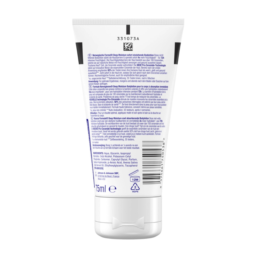 Лосьйон для тіла Neutrogena Глибоке зволоження для сухої шкіри 75 мл (3574660577518/3574661750538) - зображення 2