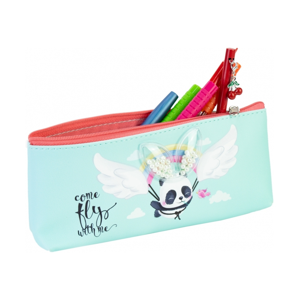 Пенал Cool For School з перлинами 1 відділення бірюзовий (CF87025) - зображення 2