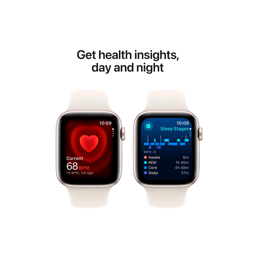 Смарт-годинник Apple Watch SE 2024 GPS 44mm Starlight Aluminium Case with Starlight Sport Band - S/M (MXEU3QH/A) - зображення 5