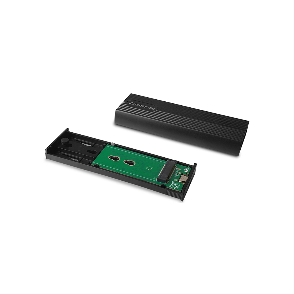 Кишеня зовнішня Chieftec USB 3.2 Gen2 Type-C M.2 PCIe NVMe/SATA SSD (CEB-M2C-TL) - зображення 2