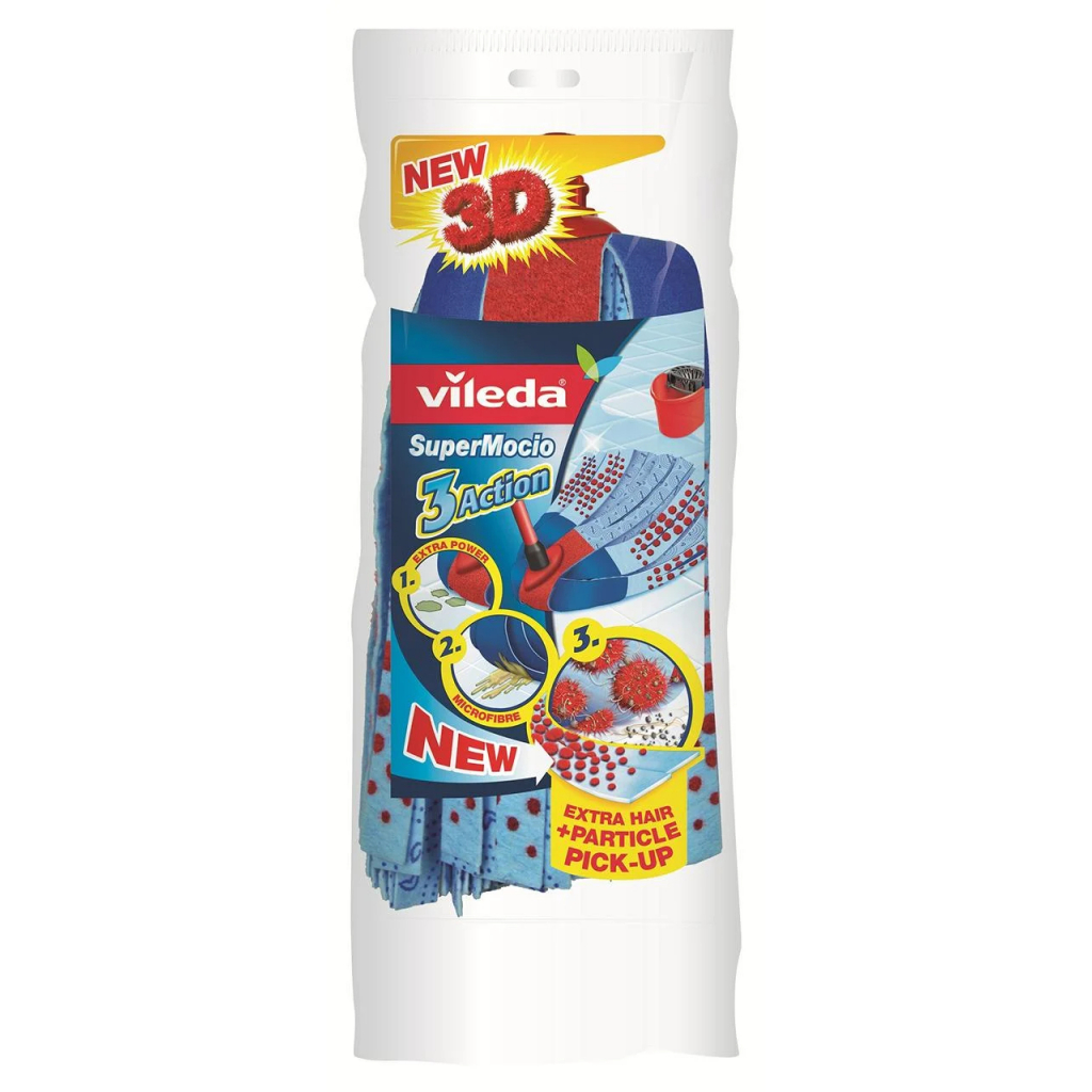 Насадка змінна для швабри Vileda Super Mocio 3Action Velour (4023103072213) - зображення 3