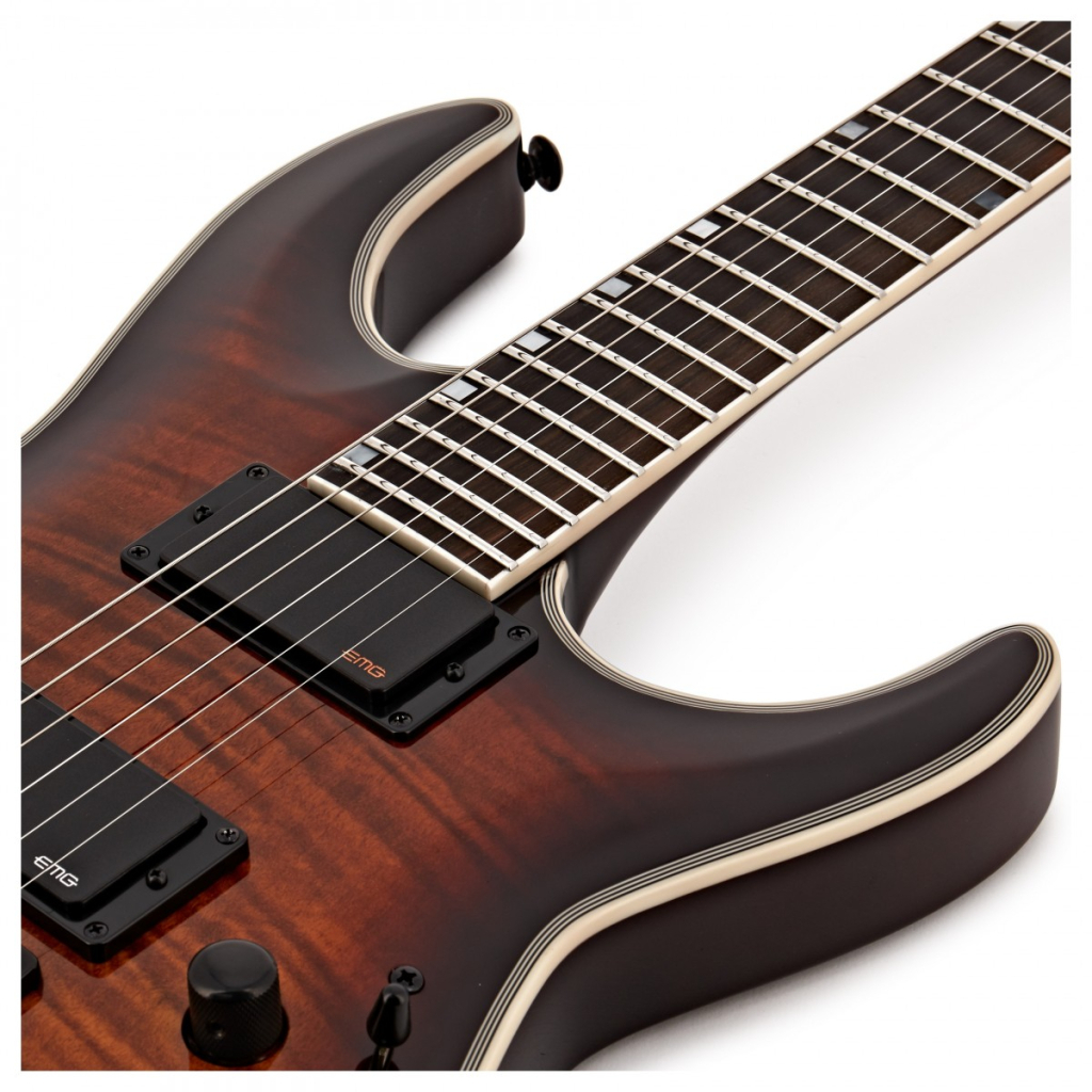 Електрогітара LTD MH-1000 EverTune Dark Brown Sunburst - изображение 6