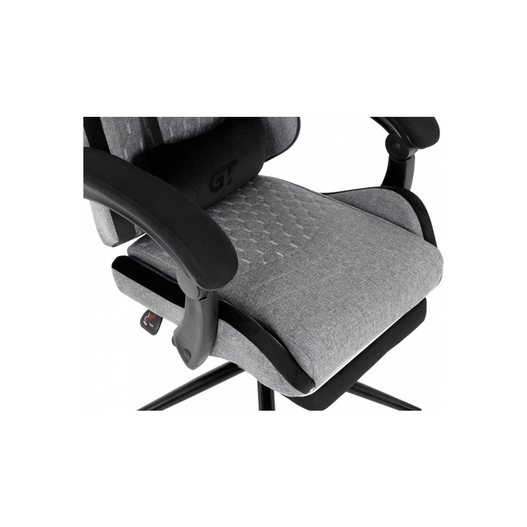Крісло ігрове GT Racer X-2324 Gray/Black (X-2324 Fabric Gray/Black Suede) - зображення 7