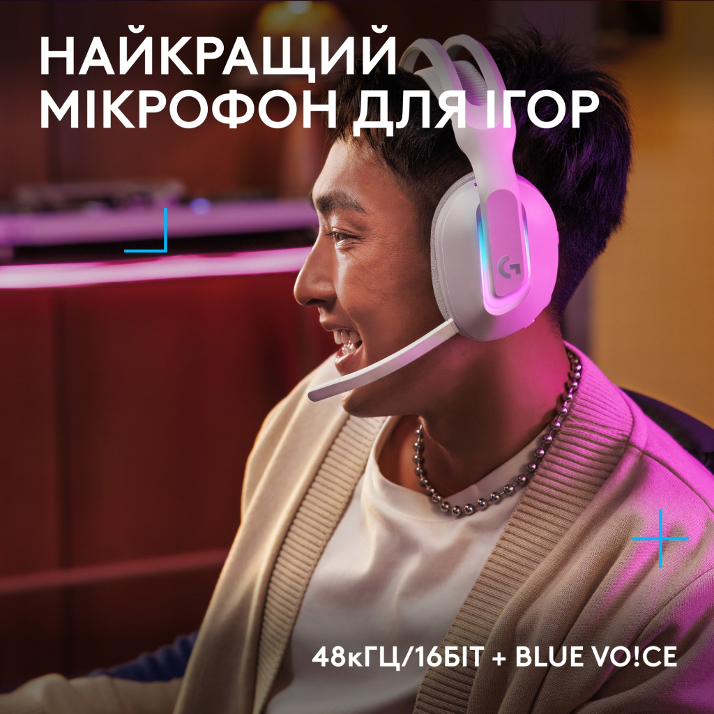 Навушники Logitech G522 Lightspeed Wireless Gaming Headset White (981-001550) - зображення 5