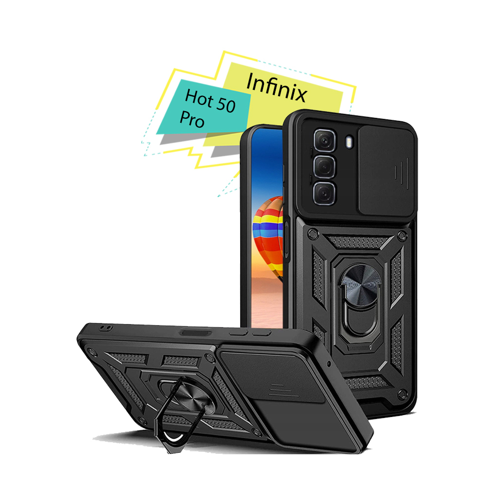 Чохол до мобільного телефона BeCover Military Infinix Hot 50 Pro (X6881) Black (713048) - зображення 1
