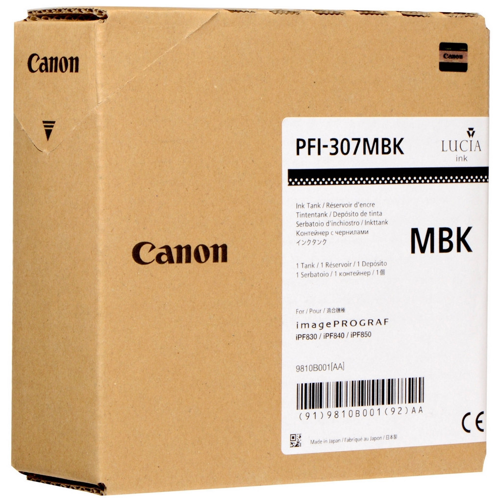 Картридж Canon PFI-307MBK matte black (330ml) (9810B001) - зображення 1