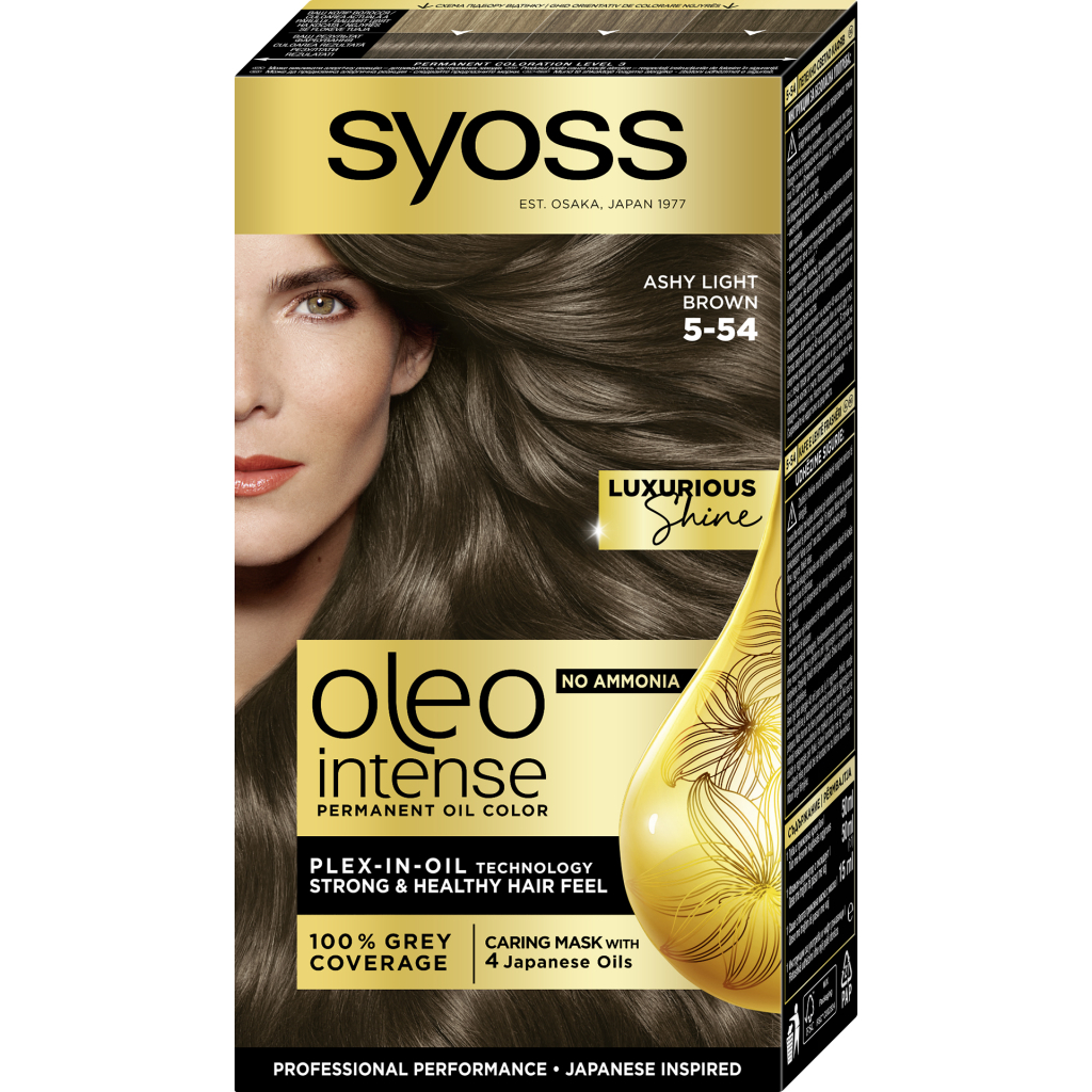 Фарба для волосся Syoss Oleo Intense 5-54 Холодний Світло-Каштановий 115 мл (9000101705201) - зображення 1