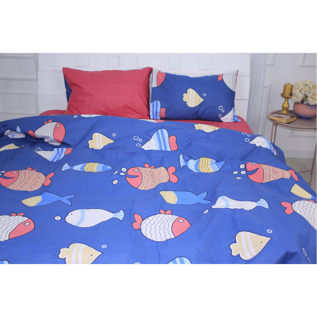 Постільна білизна MirSon Бязь Ranforce Elite 17-0466 Fish are fabulous Євро (2200004677743) - зображення 1