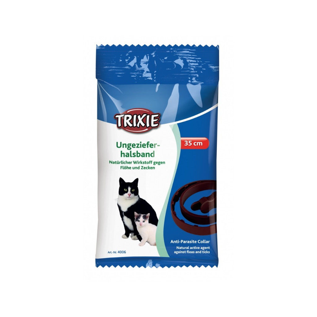 Нашийник для тварин Trixie Біо проти бліх та кліщів 35 см (4011905040066) - изображение 1
