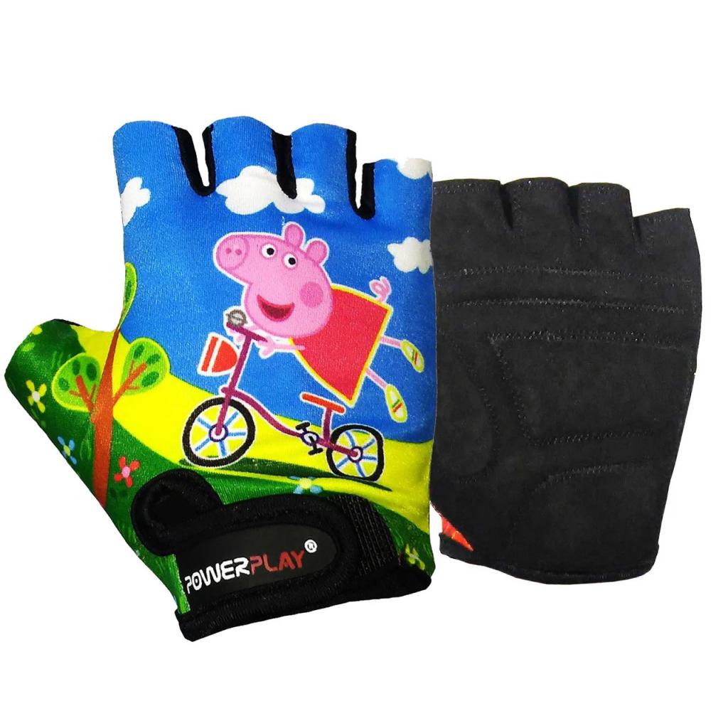 Велорукавиці PowerPlay Children 5473 Peppa Pig Blue S (5473Pepa_S_Blue) - зображення 1