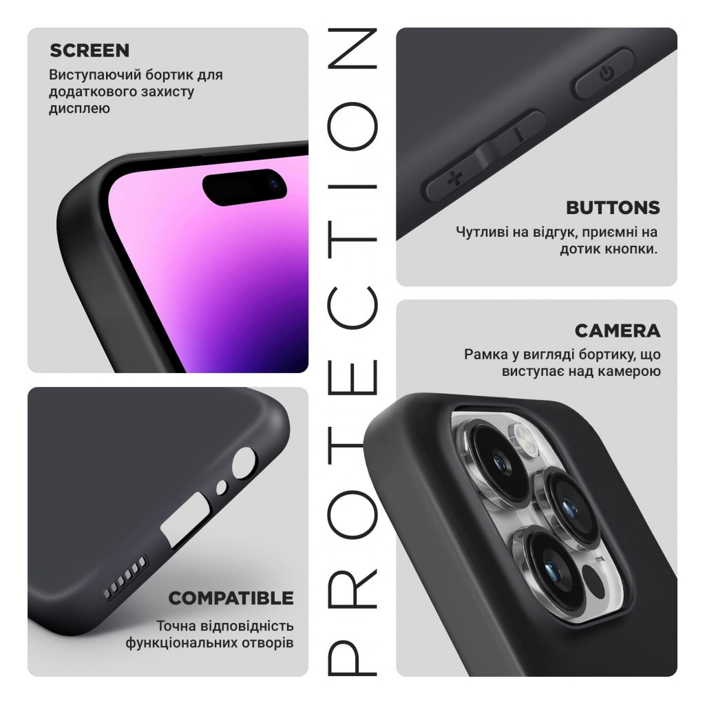 Чохол до мобільного телефона Armorstandart Matte Slim Fit Google Pixel 8 Pro Camera cover Black (ARM72967) - зображення 4