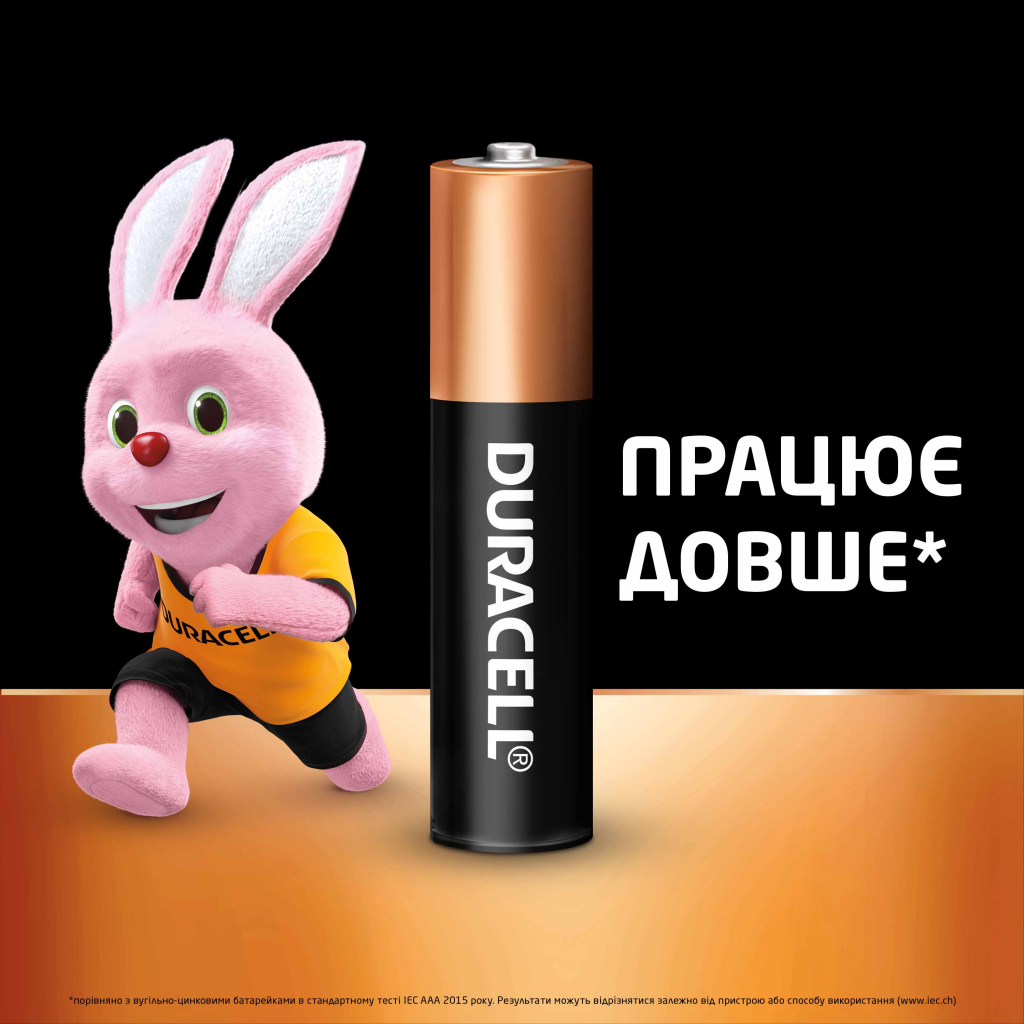 Батарейка Duracell AAA лужні 12 шт. в упаковці (5000394109254 / 81545432) - изображение 3