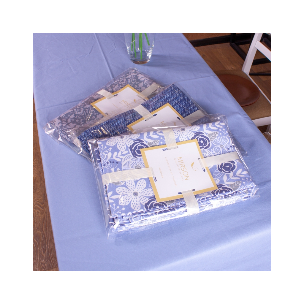 Скатертина MirSon Рогожа №218 Cream Services 130x130 см (2200006738596) - зображення 4