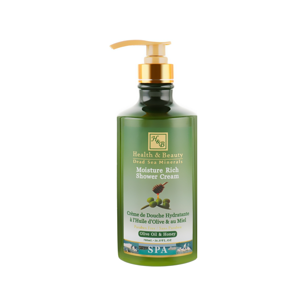 Гель для душу Health and Beauty Оливкова олія та мед 780 мл (7290012326295) - зображення 1