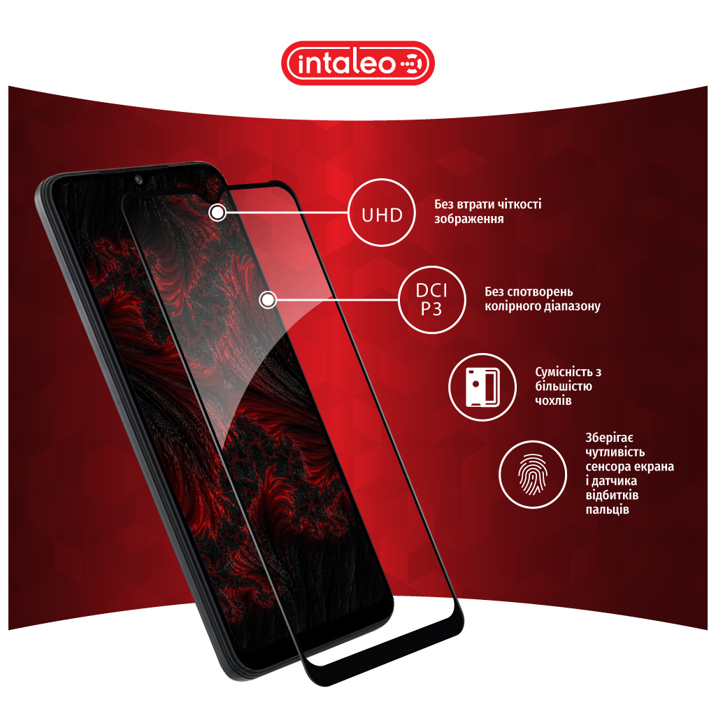 Скло захисне Intaleo Full Glue Xiaomi Redmi A2+ Black (1283126564604) - изображение 4