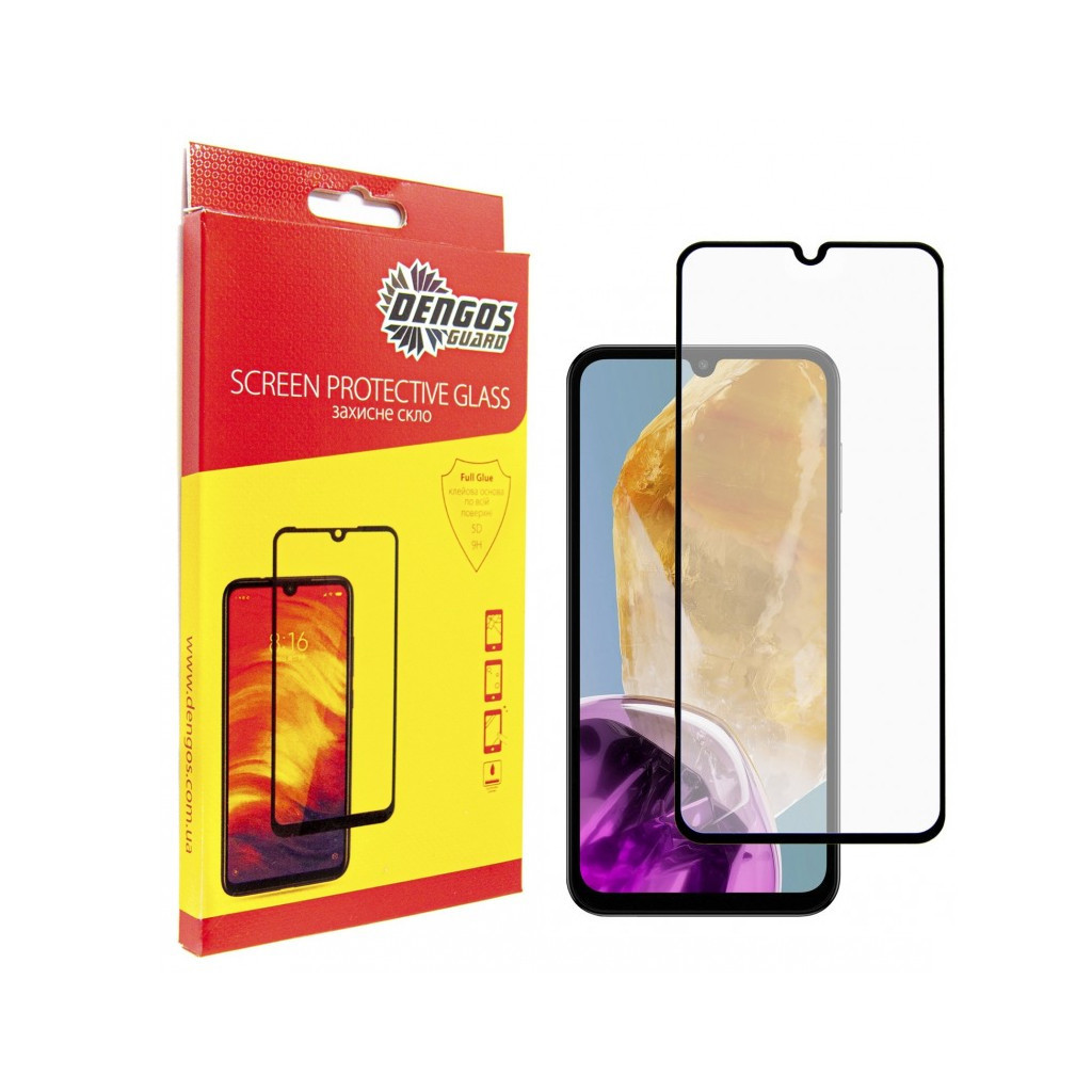 Скло захисне Dengos Full Glue Samsung Galaxy M15 5G (black) (TGFG-350) - зображення 1