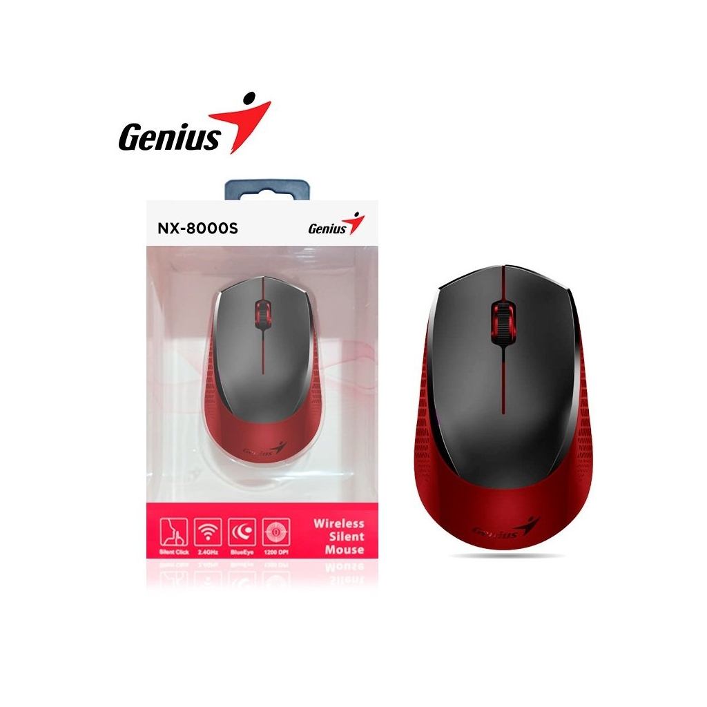 Мишка Genius NX-8000 Silent Wireless Red (31030025401) - зображення 2