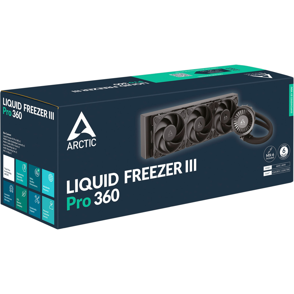 Система рідинного охолодження Arctic Liquid Freezer III Pro 360 (Black) (ACFRE00180A) - зображення 6