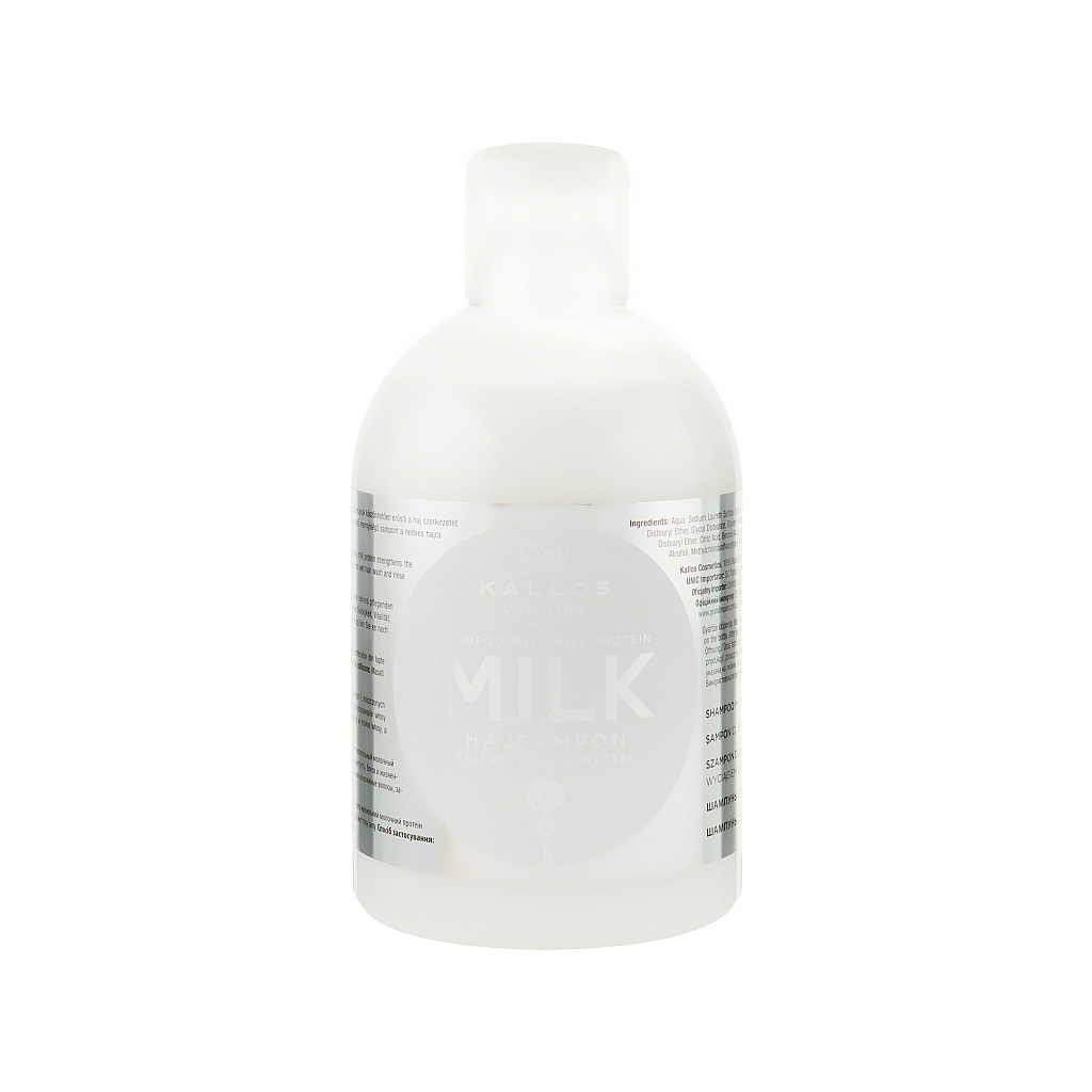 Шампунь Kallos Cosmetics Milk Поживний з молочним протеїном для сухого і пошкодженого волосся 1000 мл (5998889511654) - зображення 1