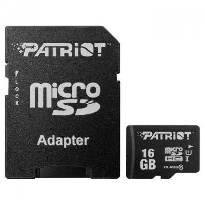 Карта пам'яті Patriot 16GB microSD class10 UHS-I (PSF16GMCSDHC10) - зображення 1