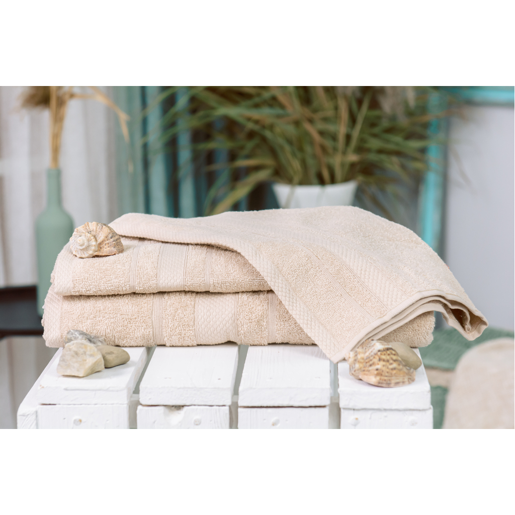 Рушник MirSon набір банних 5084 Elite SoftNess Beige 50х90, 70х140, 100х150 (2200003182903) - зображення 2