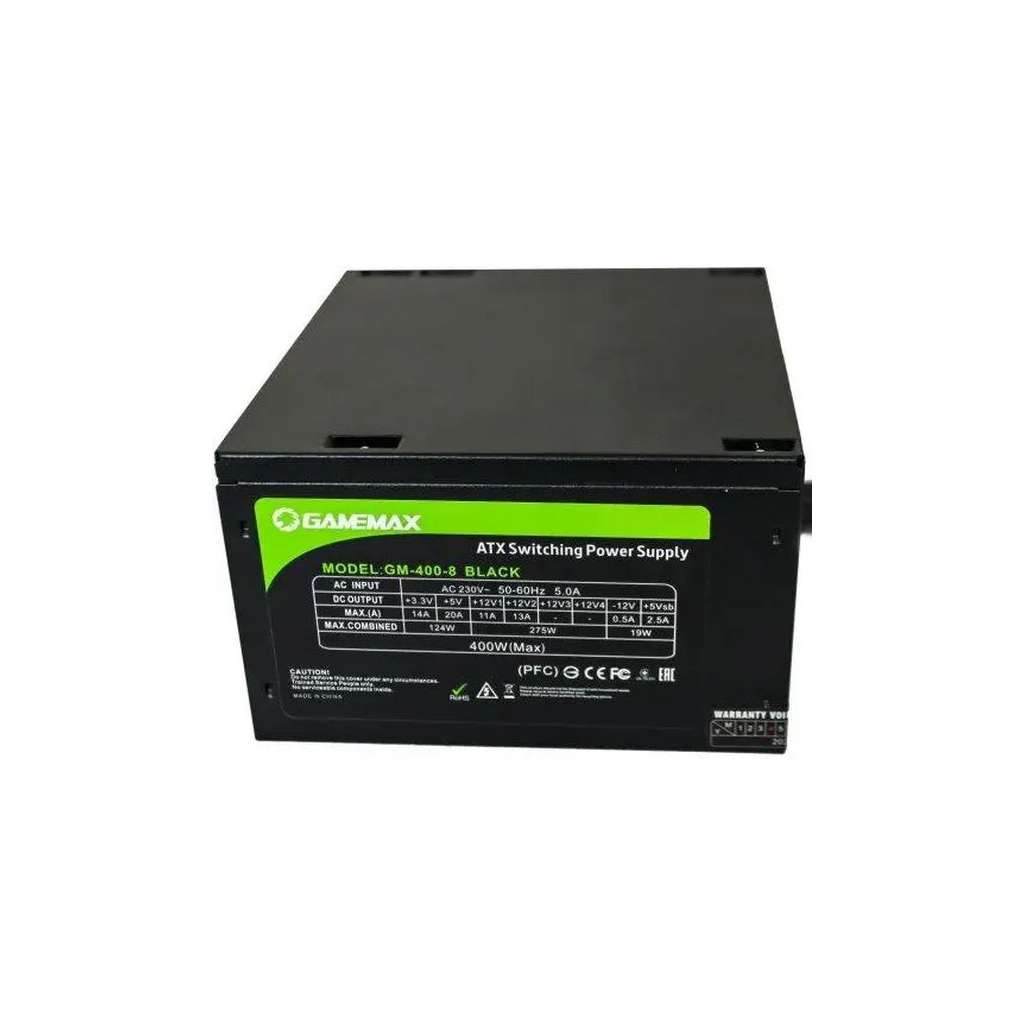 Блок живлення Gamemax GM-400-8CM Black - зображення 1