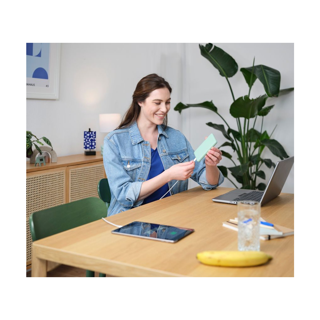 Батарея універсальна Trust 10000mAh Primo ECO, 2хUSB-A/USB-C, 15W, green (25029_TRUST) - зображення 2